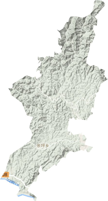 余坪鄉(xiāng)地形圖