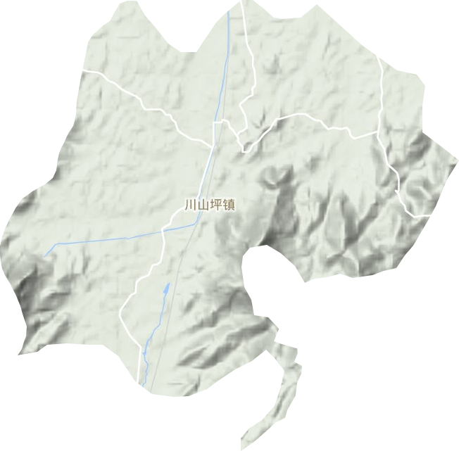 川山坪鎮地形圖