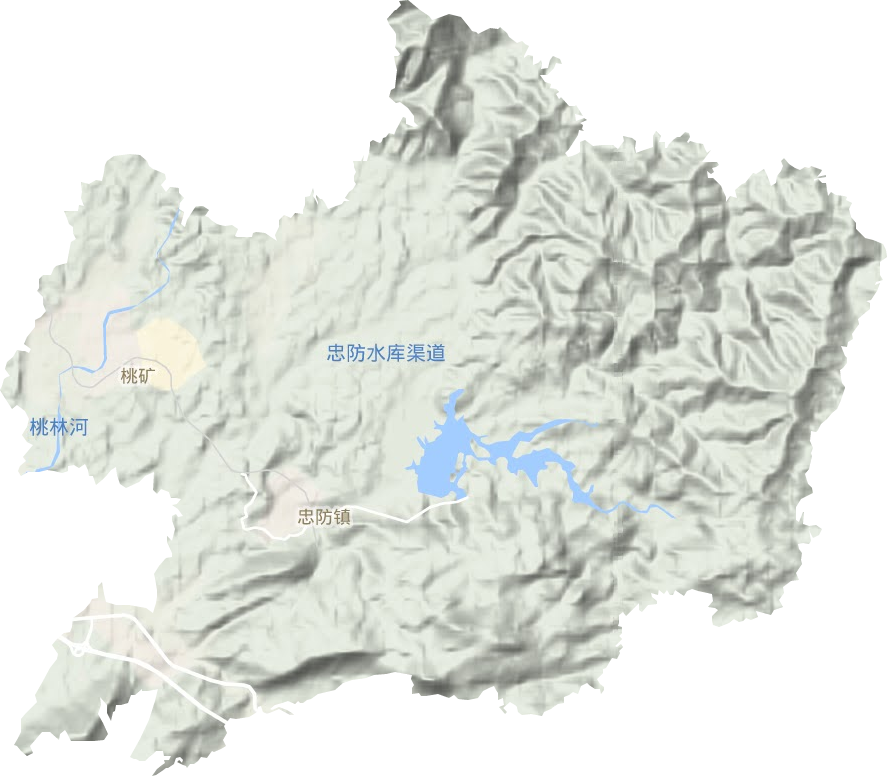 忠防鎮地形圖