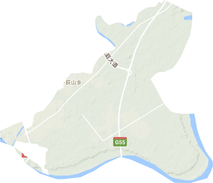 蘆荻山鄉地形圖