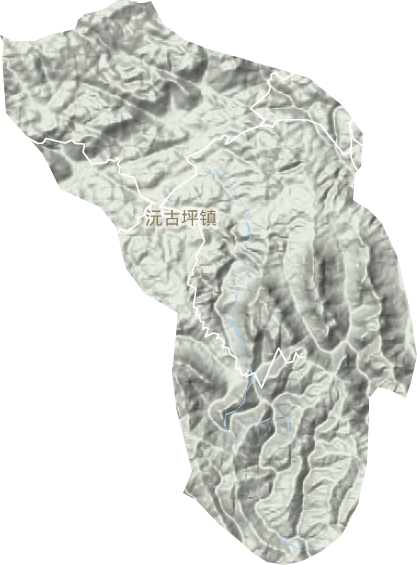 沅古坪鎮地形圖