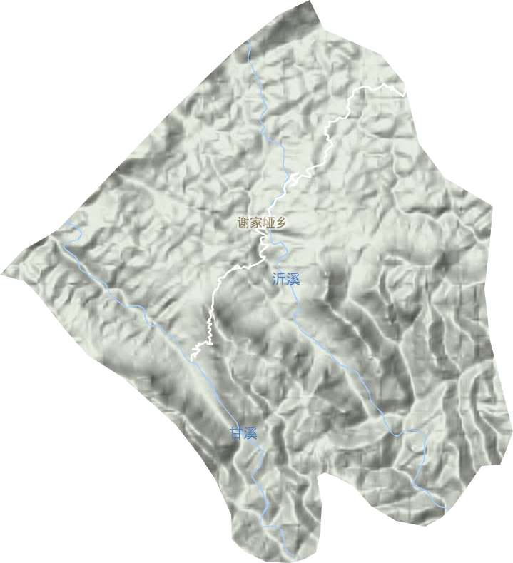 謝家埡鄉地形圖