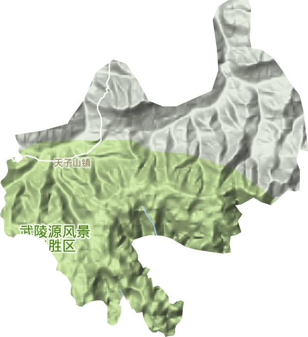 天子山鎮地形圖