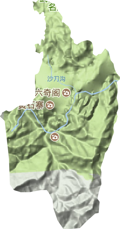 張家界國家森林公園管理處地形圖