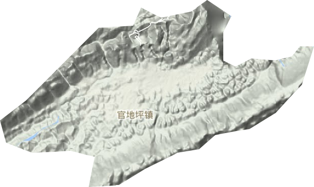 官地坪鎮地形圖