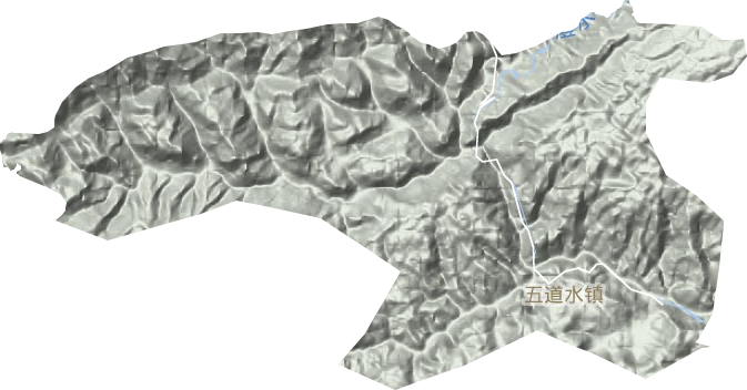 五道水鎮地形圖
