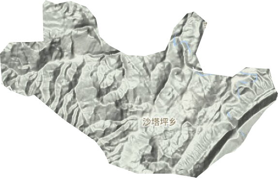 沙塔坪鄉地形圖