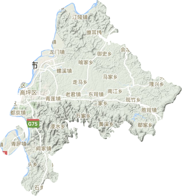 高坪區地形圖