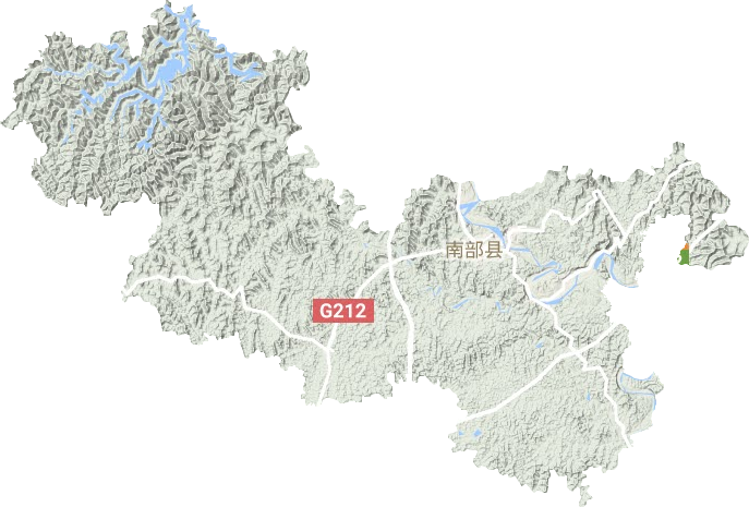 南部縣地形圖