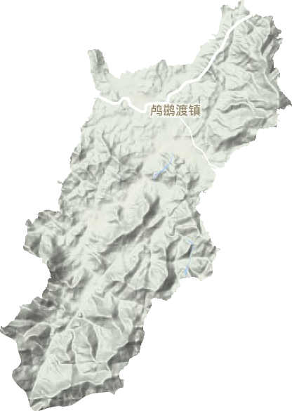 鸕鶿渡鎮(zhèn)地形圖
