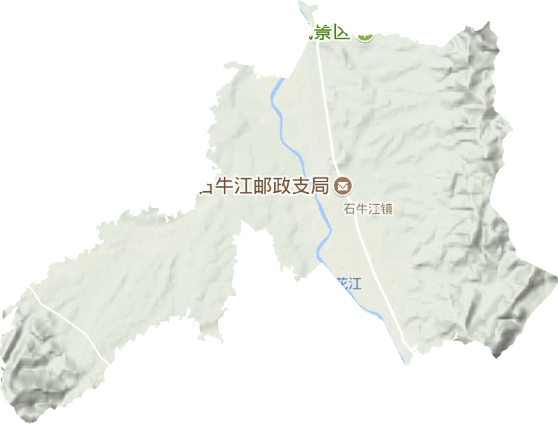 石牛江鎮(zhèn)地形圖
