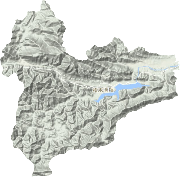 松木塘鎮地形圖