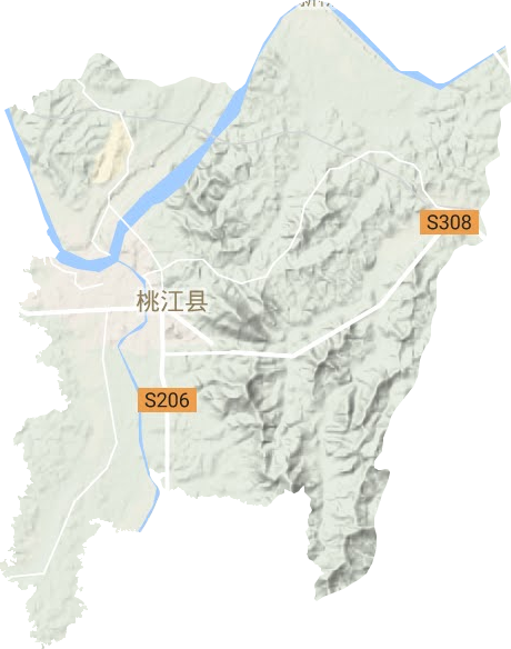 桃花江鎮地形圖