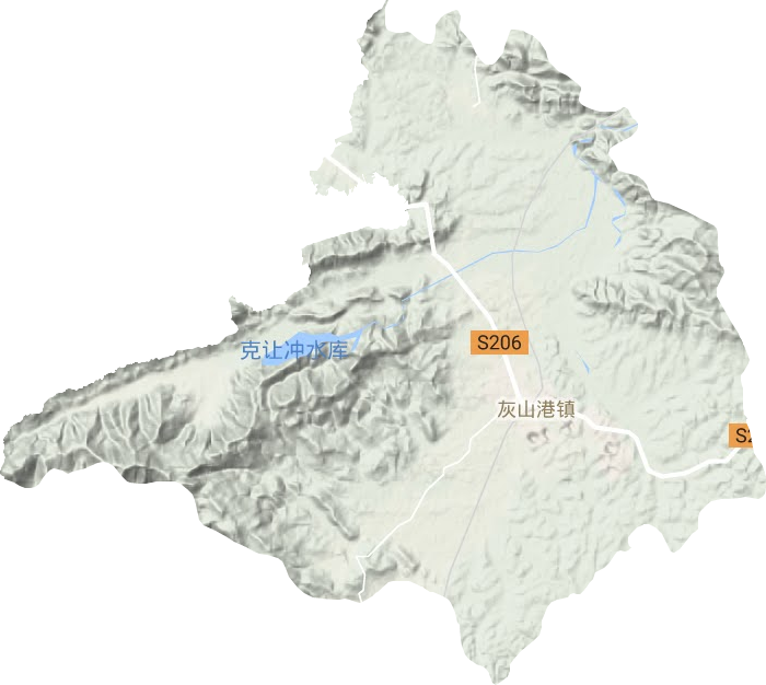 灰山港鎮地形圖