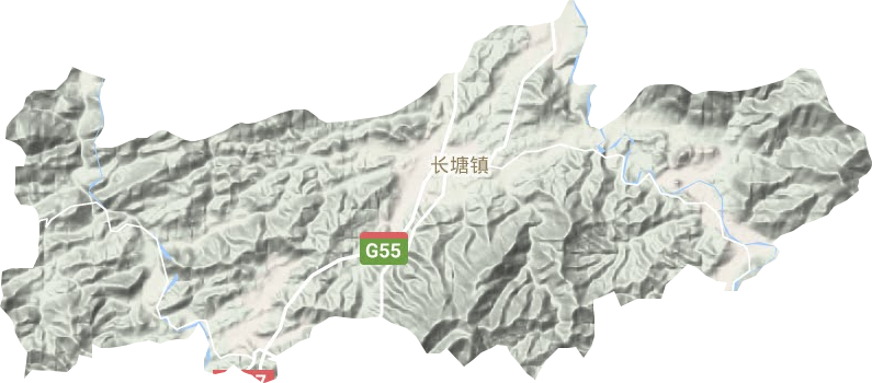 長塘鎮地形圖