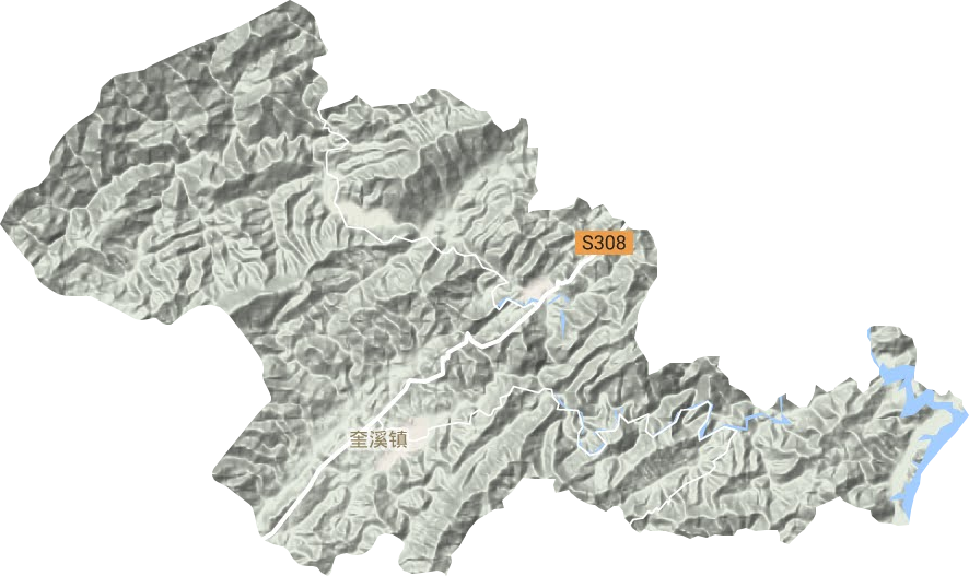 奎溪鎮地形圖
