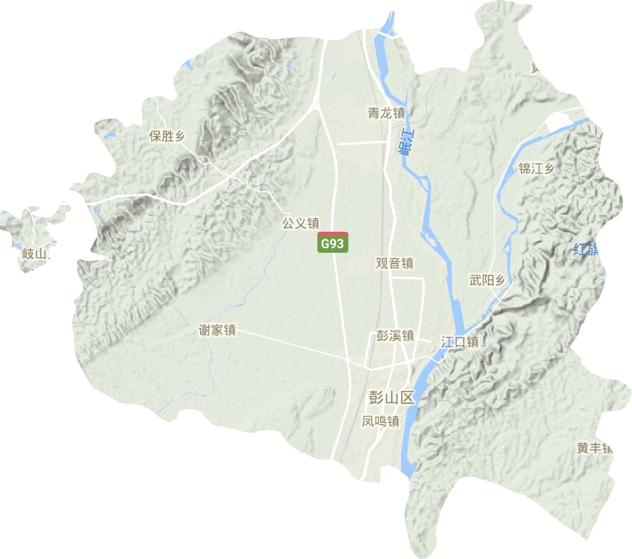彭山區地形圖