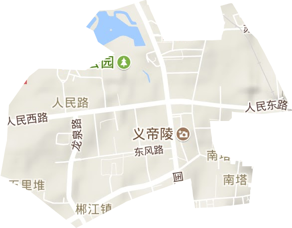 人民路街道地形圖