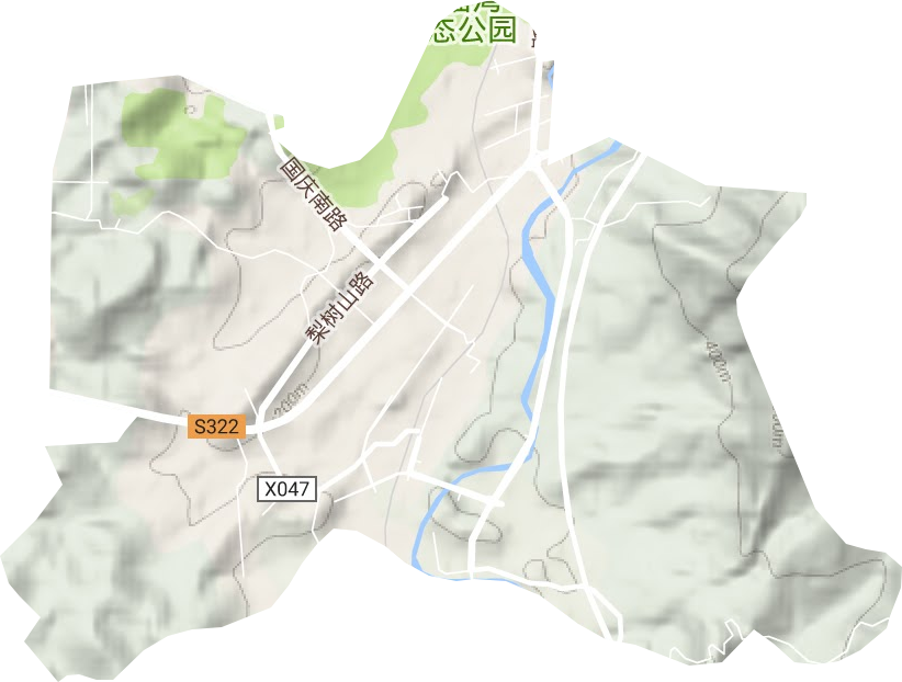 郴江街道地形圖