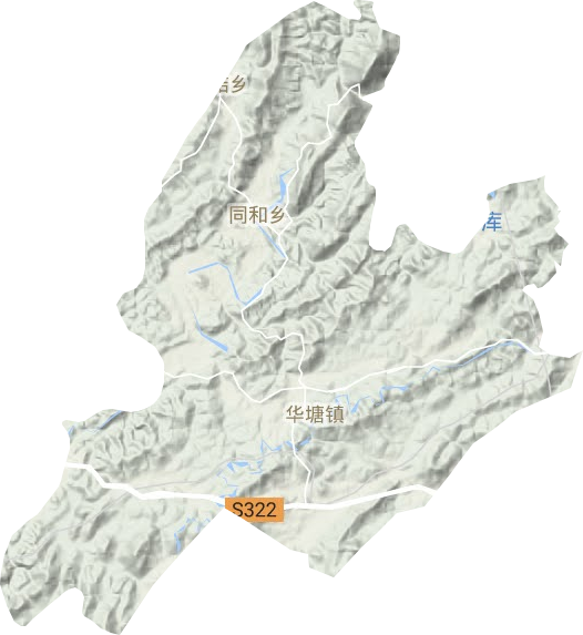 華塘鎮(zhèn)地形圖