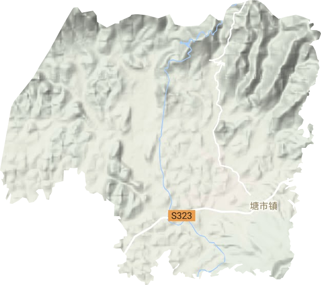 塘市鎮地形圖