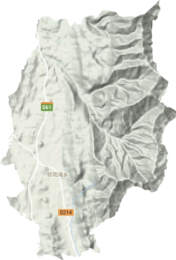 歐陽海鎮(zhèn)地形圖