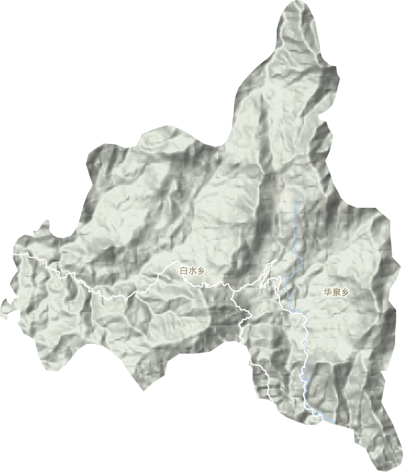 白水鄉(xiāng)地形圖