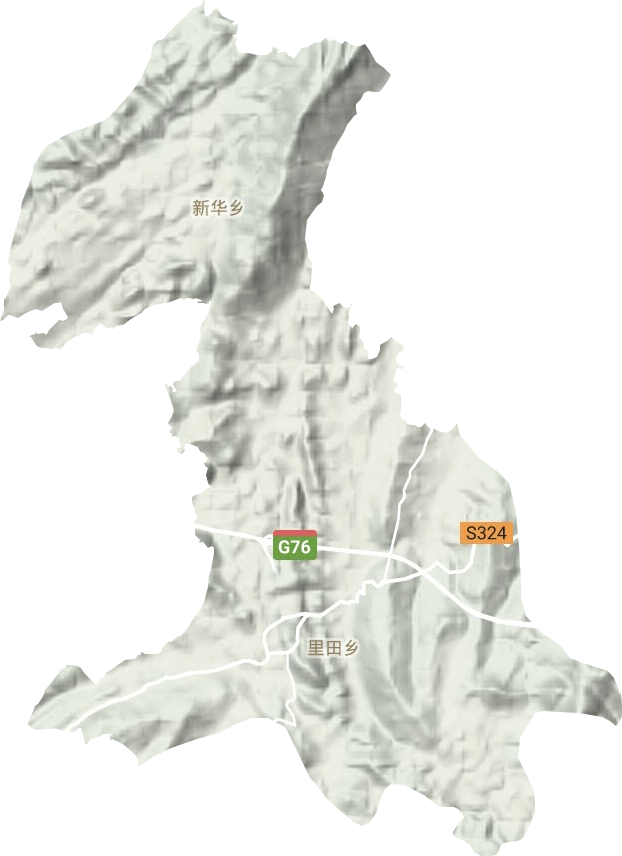里田鄉(xiāng)地形圖