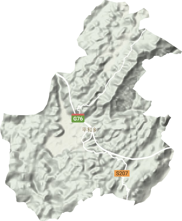平和鄉地形圖