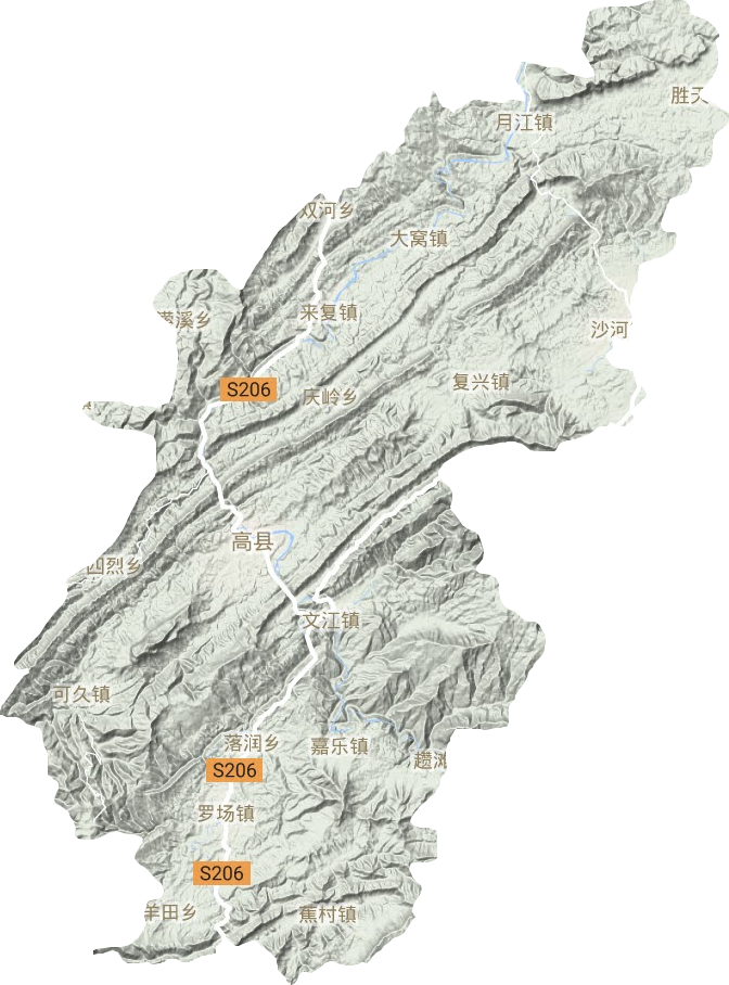 高縣地形圖