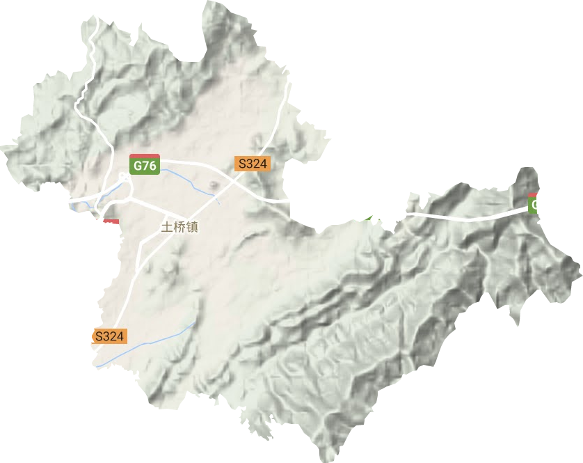 土橋鎮地形圖