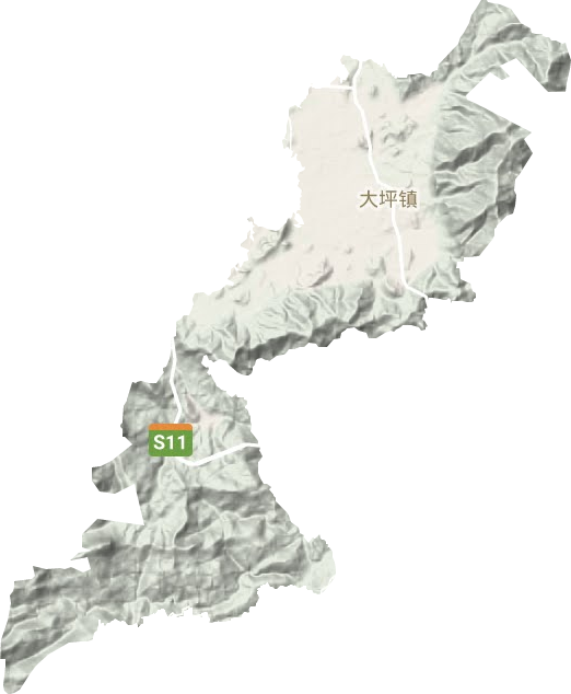 大坪鎮地形圖