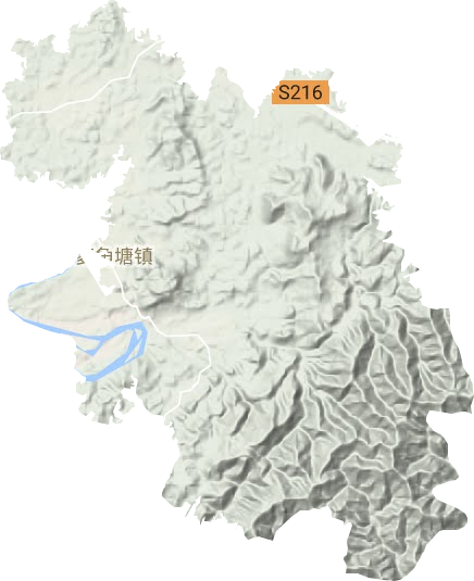 菱角塘鎮地形圖