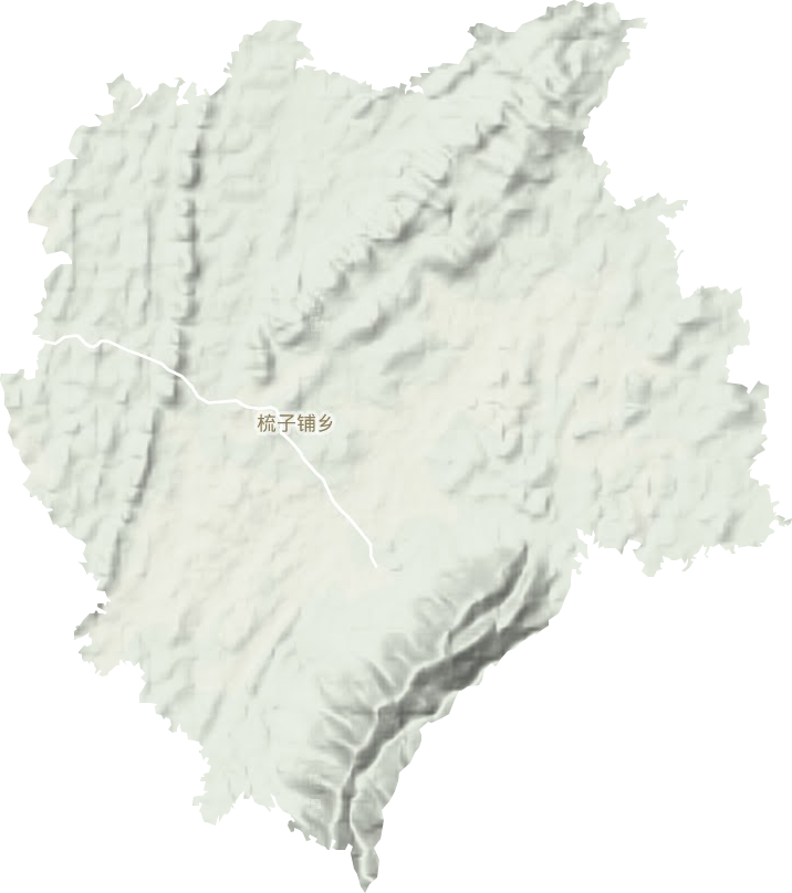 梳子鋪鄉地形圖