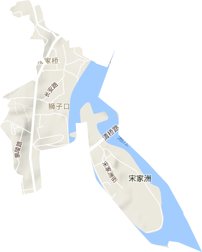 楊家橋街道地形圖