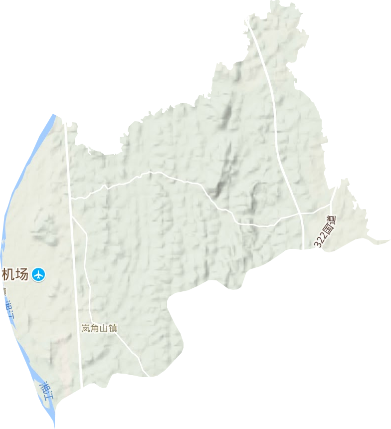 嵐角山鎮地形圖
