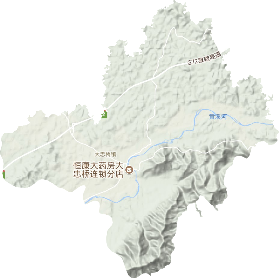 大忠橋鎮地形圖