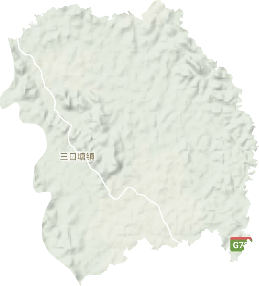 三口塘鎮(zhèn)地形圖