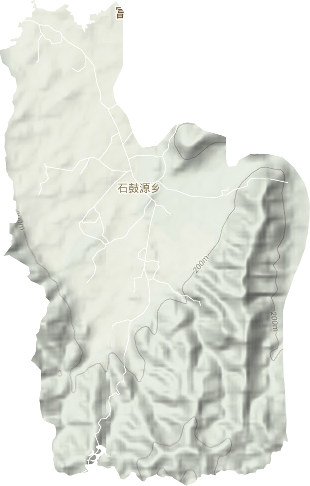 石鼓源鄉(xiāng)地形圖