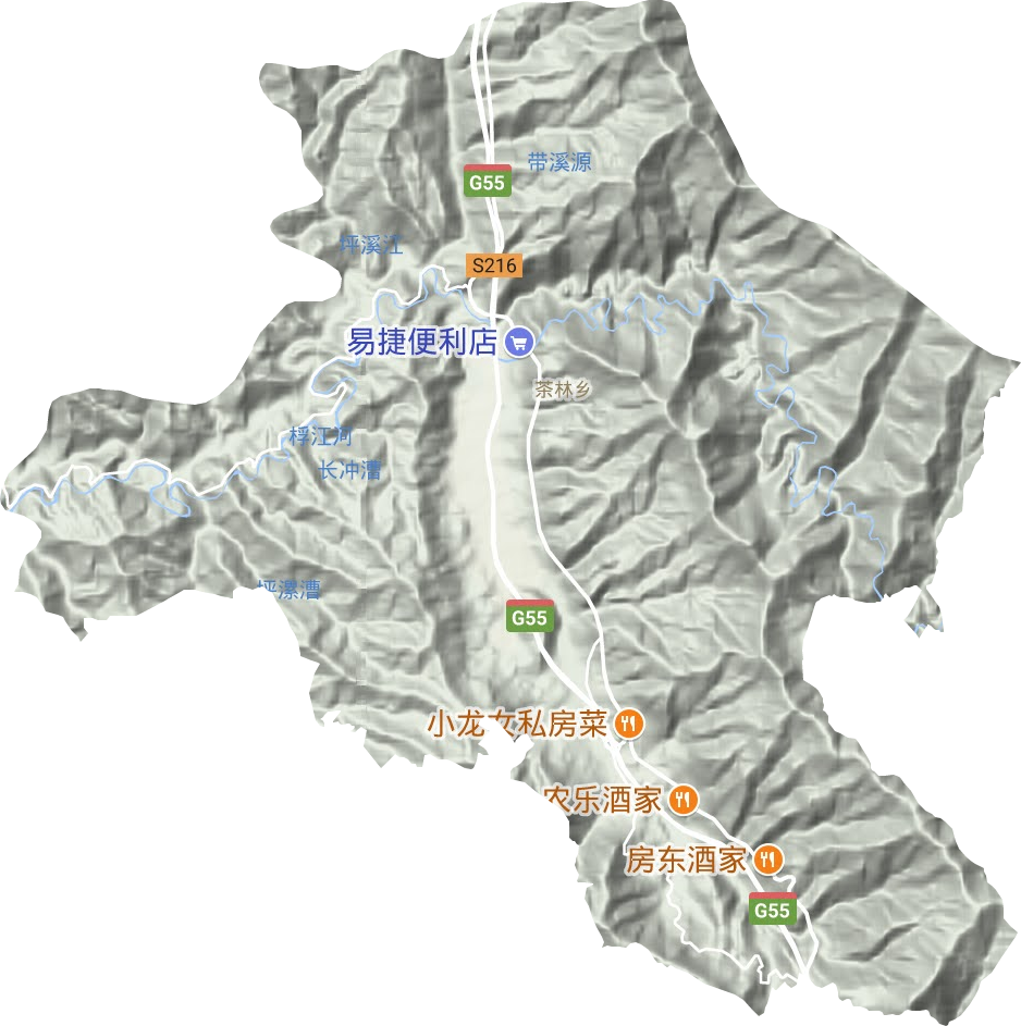 茶林鎮地形圖