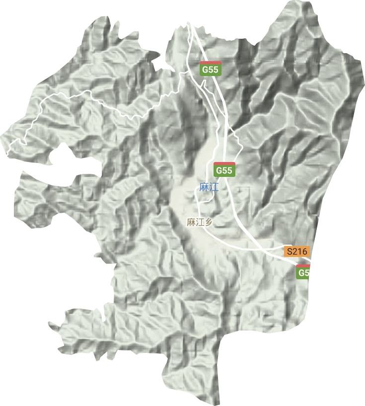 麻江鄉地形圖