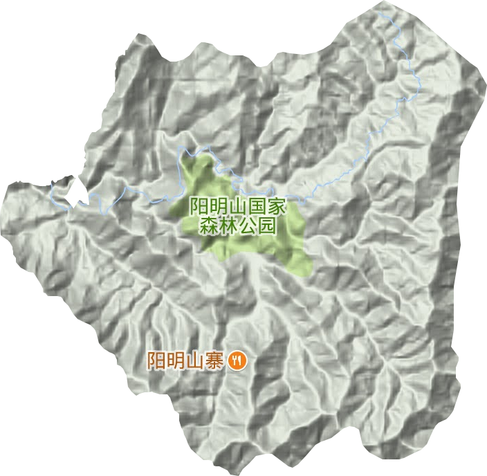雙牌陽明山林場地形圖