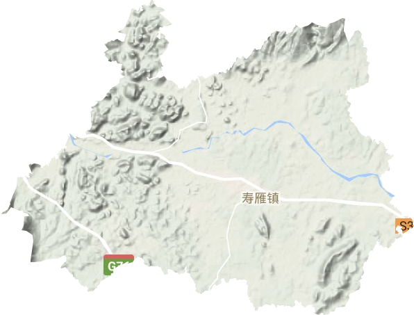 壽雁鎮地形圖