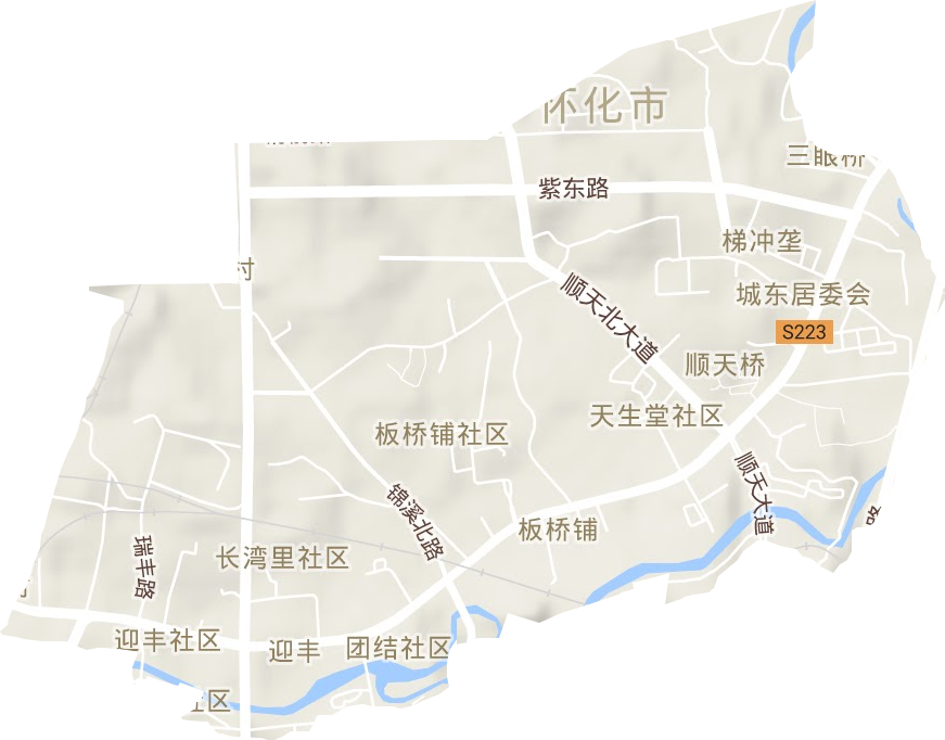 迎豐街道地形圖