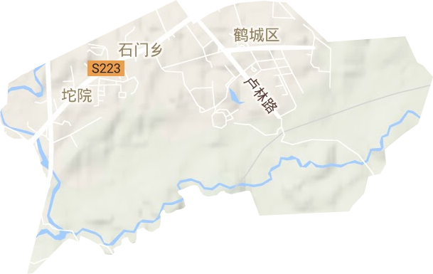 坨院街道地形圖