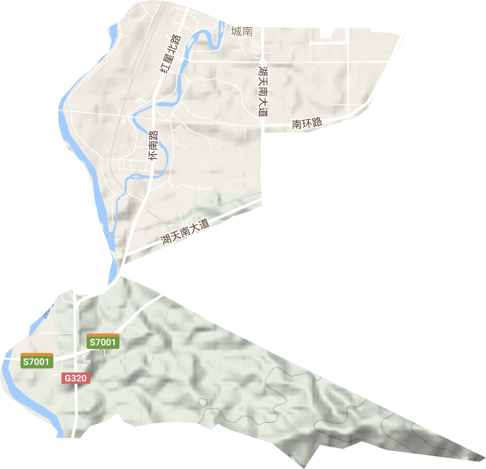城南街道地形圖