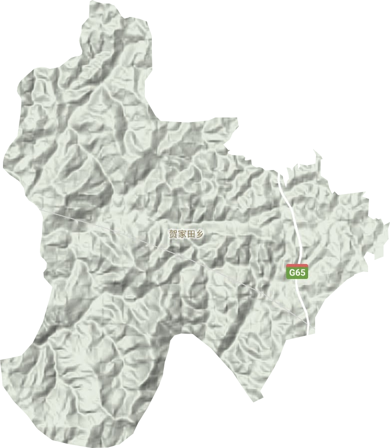 賀家田鄉(xiāng)地形圖