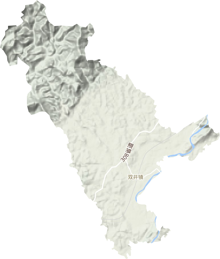 雙井鎮地形圖