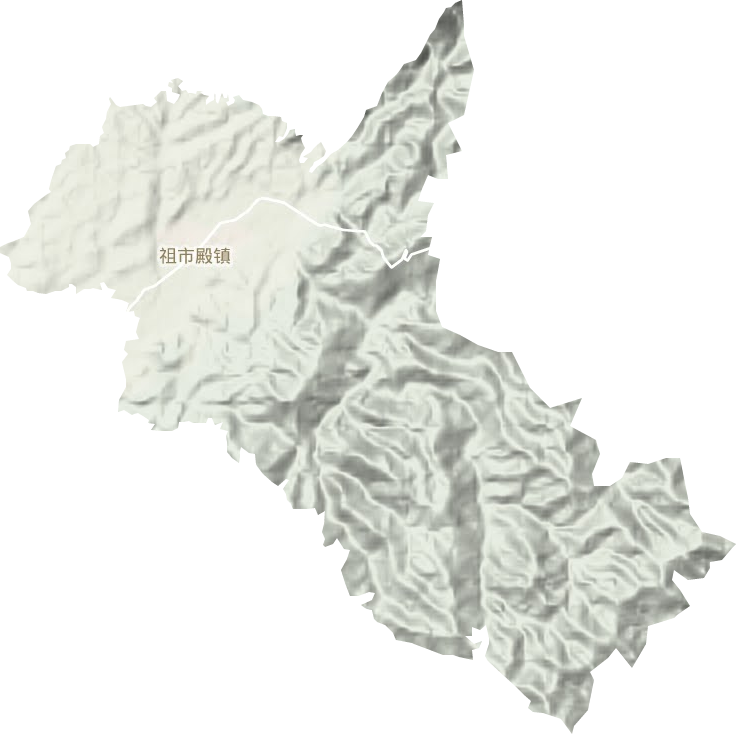 祖市殿鎮(zhèn)地形圖