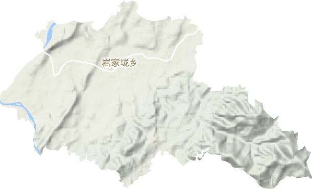巖家垅鄉地形圖